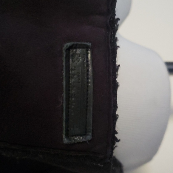 Lauren Ralph Lauren Hooded Suede Fleece Button up black vest Jacket size L - Picture 3 of 9